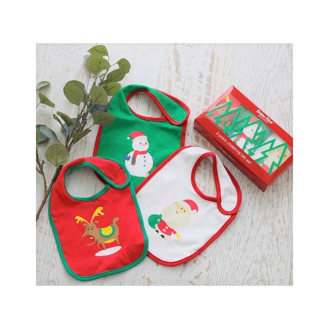 Christmas 3 Pack Baby Bib Gift Box