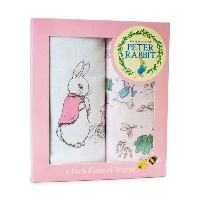 Beatrix Potter flopsy 2 Pack Flannel Wraps