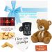 New Grandpa Celebration Gift Box with teddy bear and biscuits