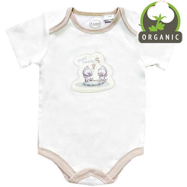 Organic Cotton Penguin Baby Onesie