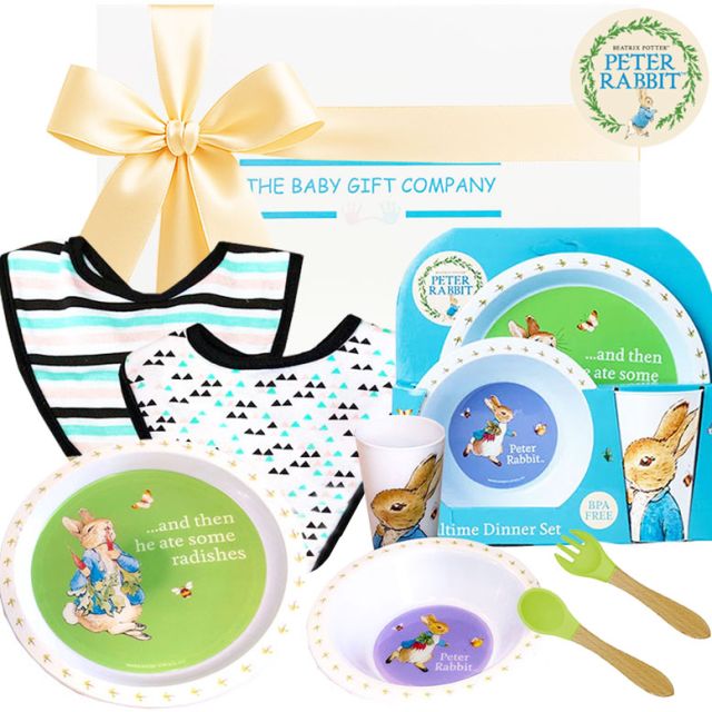 Peter Rabbit Baby Gift Box - practical Beatrix Potter baby gifts