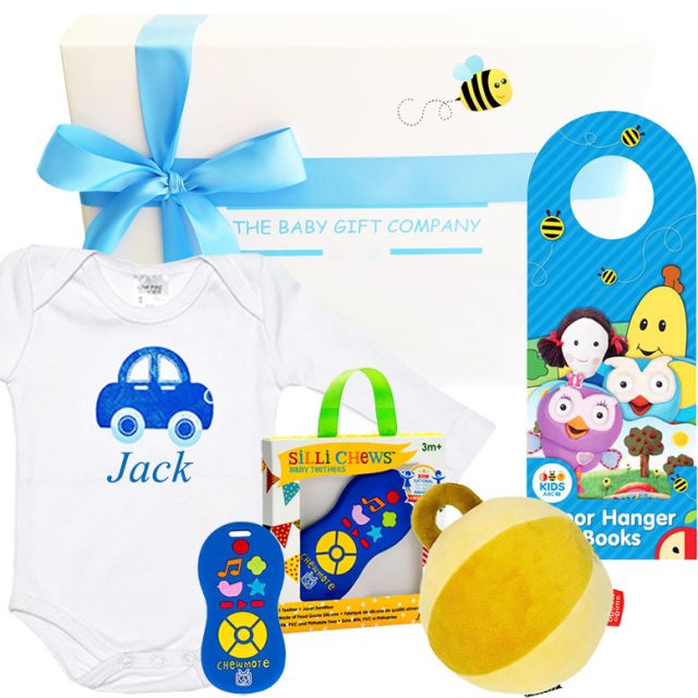Personalised Playtime Baby Boy Gift Hamper - A vibrant and thoughtful baby gift