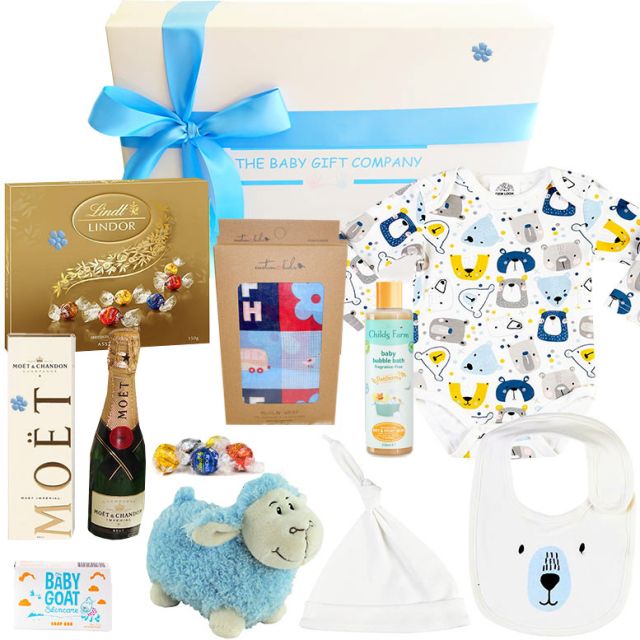 Pure Luxury Organic Baby Boy Gift Box