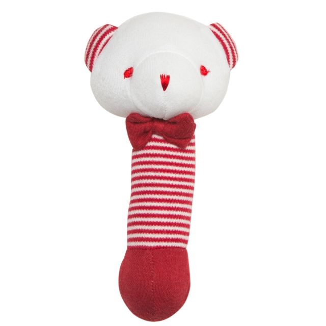 Teddy Bear Red Hand Rattle Toy