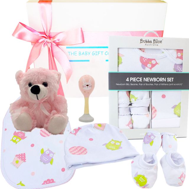 Snuggle Baby Girl Gift Hamper with Bubba Blue babywear set